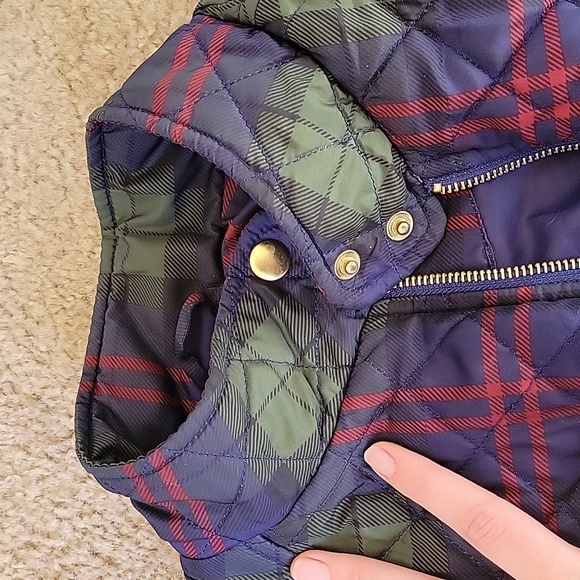 Blue Red and Green Plaid Hipster Winter Coat - Picture 2 of 4